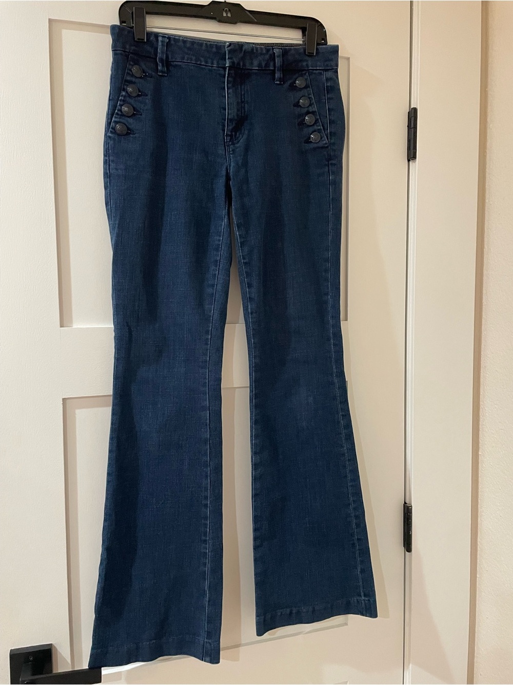 Tommy Hilfiger Navy Boot-Cut Jeans with Sailor Buttons